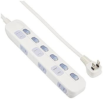 オーム電機 個別スイッチ付 交互コンセント 6個口/2m) 00-2245 HS-TSP62A2-W