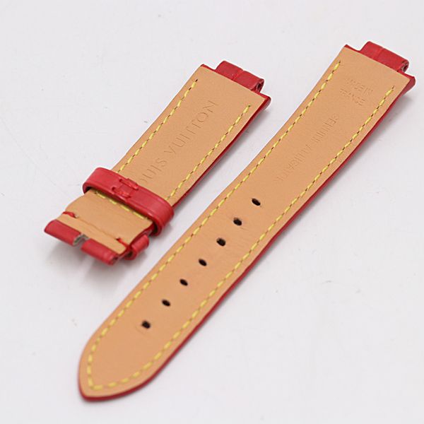ルイヴィトン 純正ベルト レザー レッド 10mm ボーイズ腕時計 2000000 NSK KMR