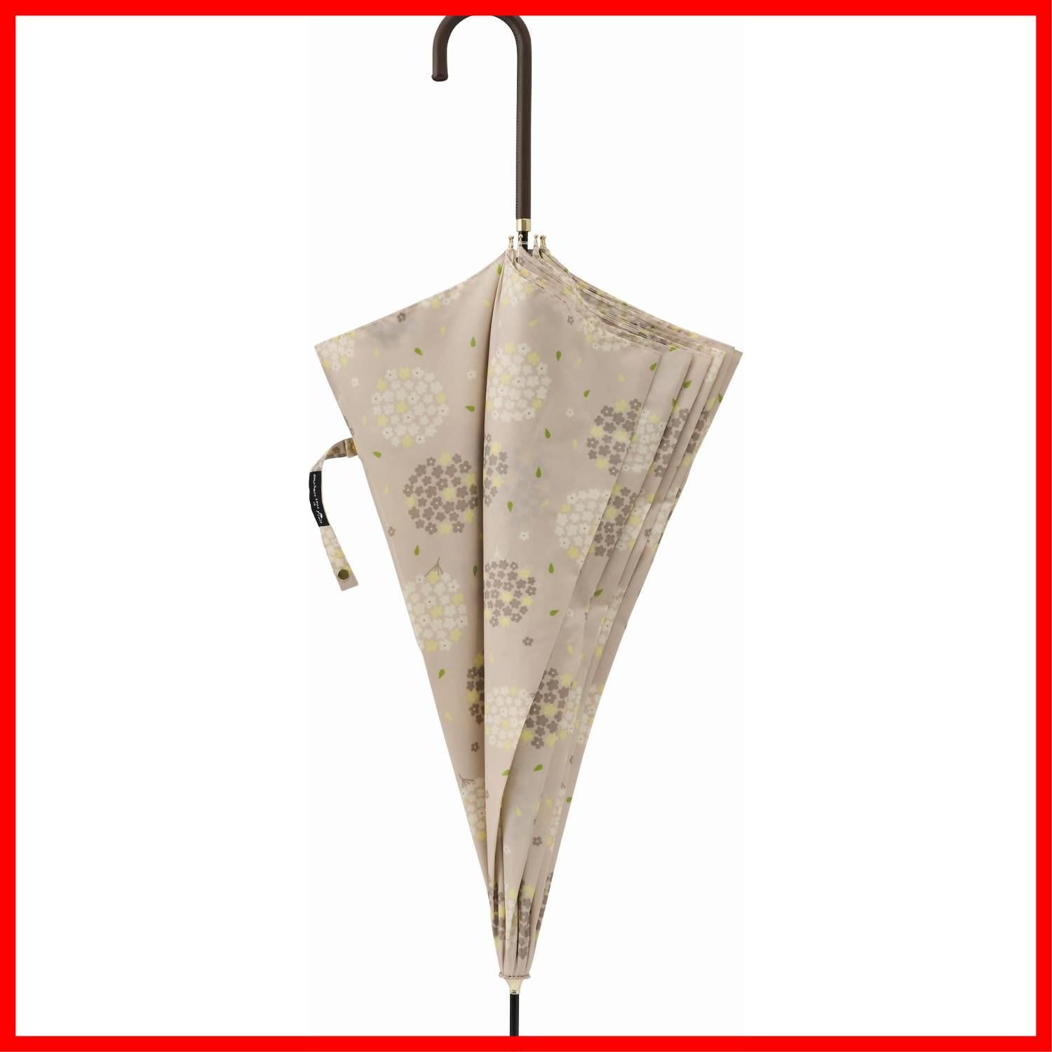 数量 長傘 60 cm ジャンプスリム 耐風骨 サークルアジサイ 宮嶋 ベージュ 17730 UVカットコーティング