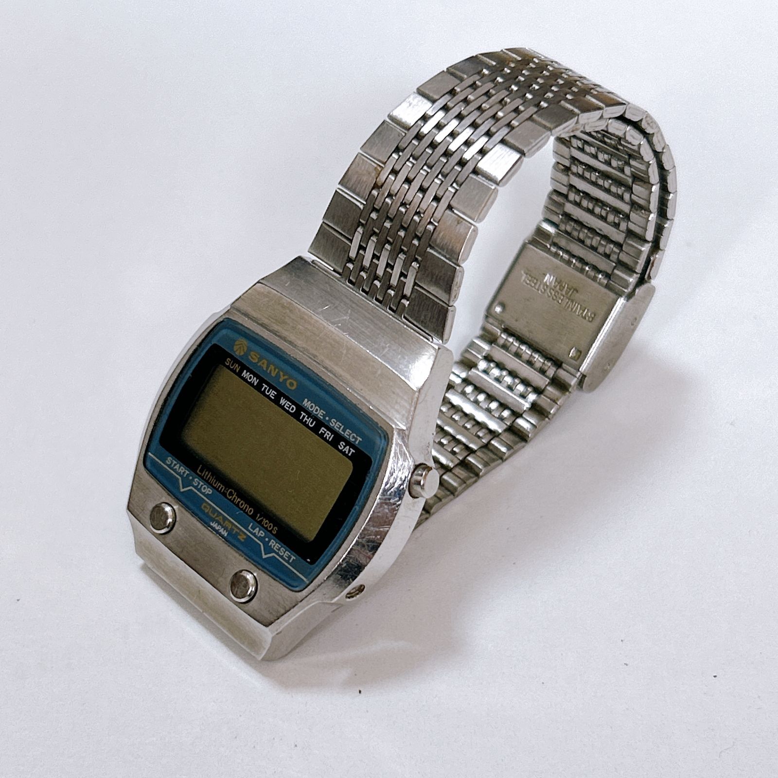 SANYO サンヨー 腕時計 Lithium-Chrono 1|100s QUARTZ メンズ腕時計 371-11s リチウムクロノ デジタル クォーツ 不動品 管理番号KKVHARA25
