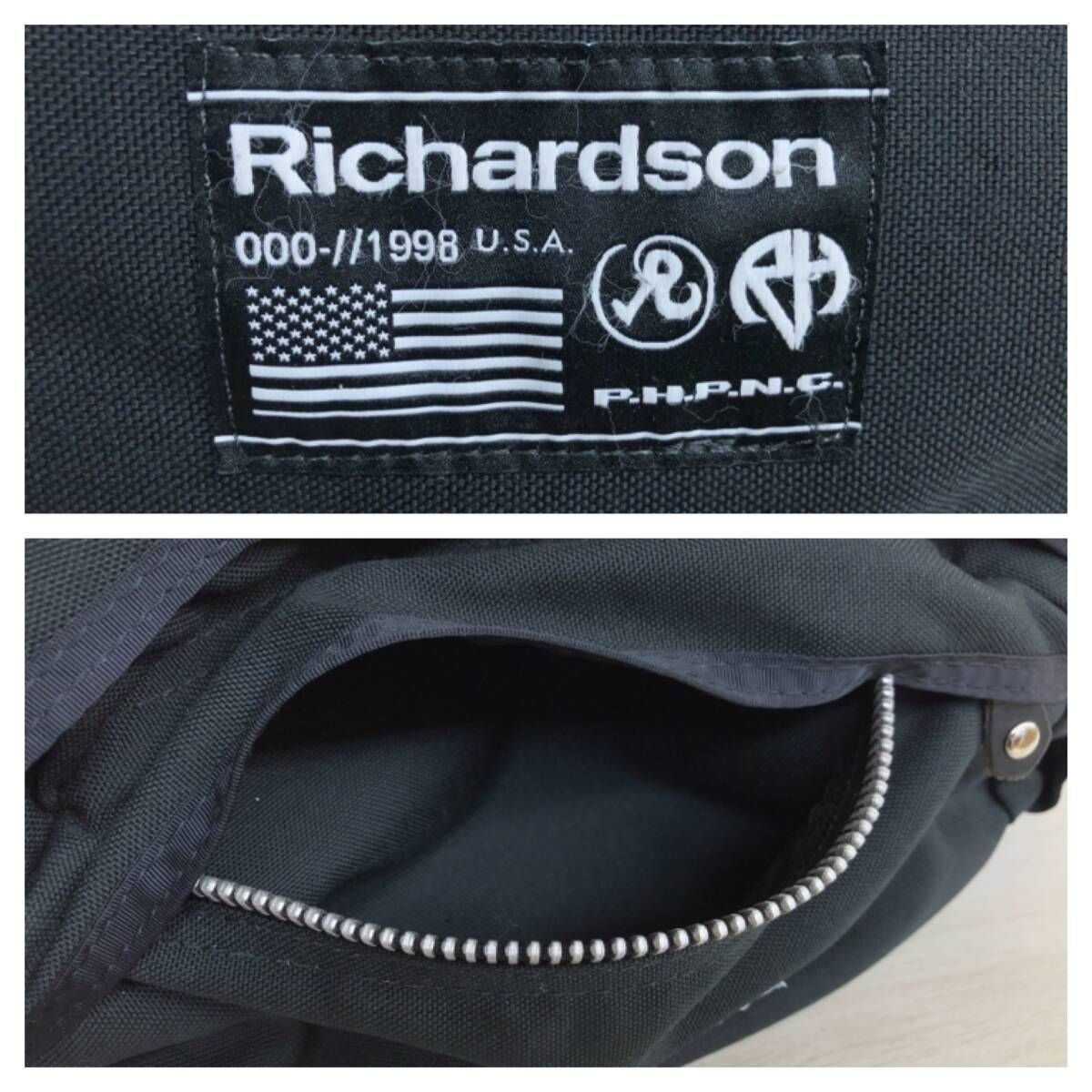 Richardson リチャードソン BELT BAG ボディバッグ ブラック 黒 メンズ 
