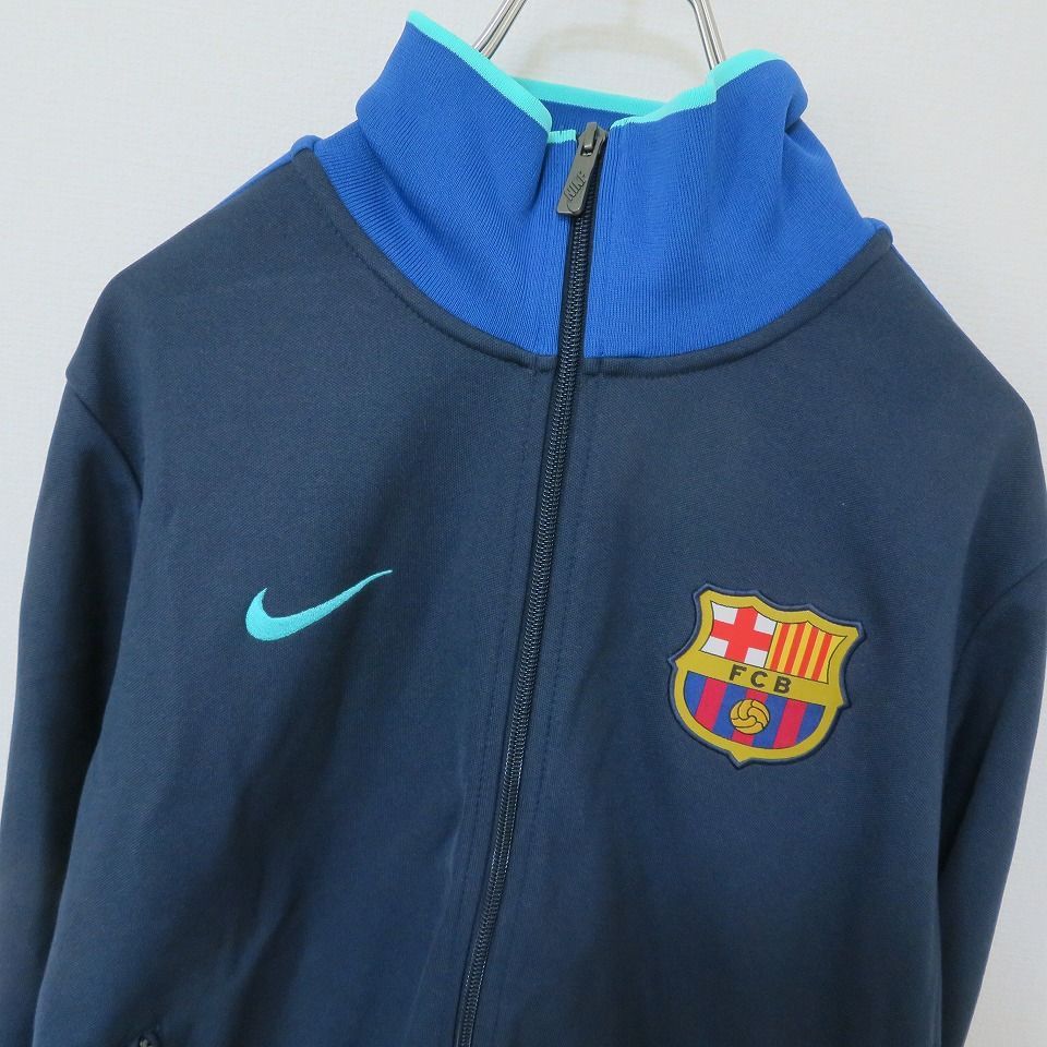 【美品】 NIKE FCバルセロナ ジャージ トラックトップ ジャケット NIKE ナイキ バルセロナ トラックジャケット サッカー M 青
