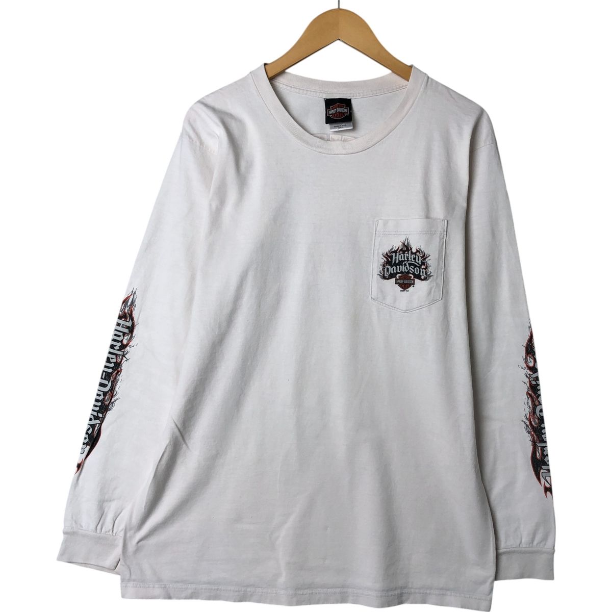 古着 00年代 ハーレーダビッドソン Harley-Davidson バックプリント ロングTシャツ ロンT メンズL相当|eaa540267
