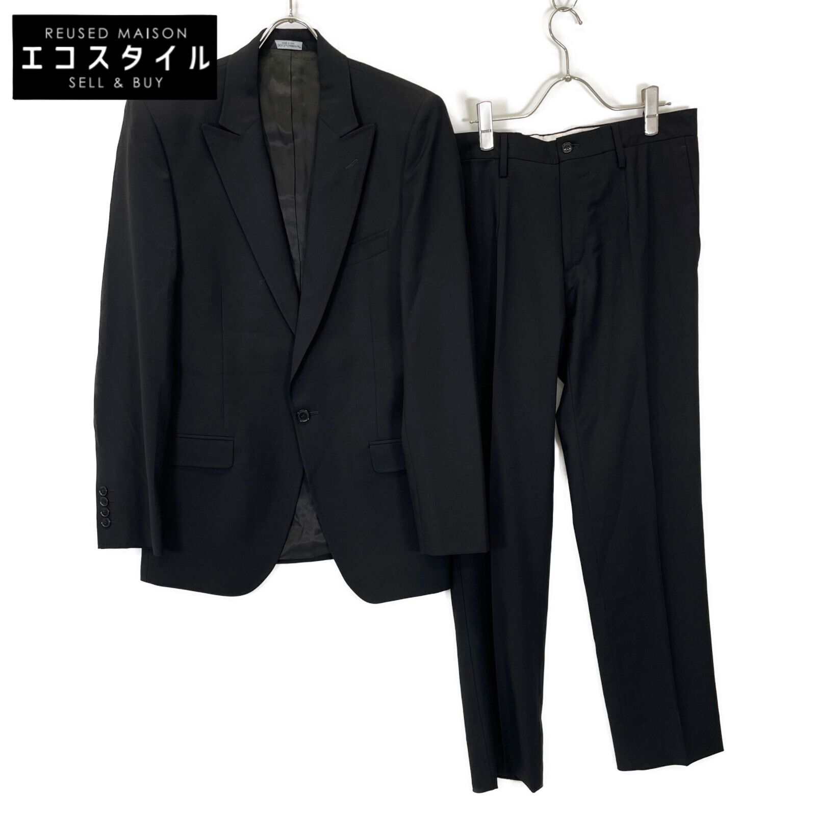DOLCEu0026GABBANA ドルチェアンドガッバーナ ﾌﾞﾗｯｸ G136MT 2Pｳｰﾙｾｯﾄｱｯﾌﾟ 48