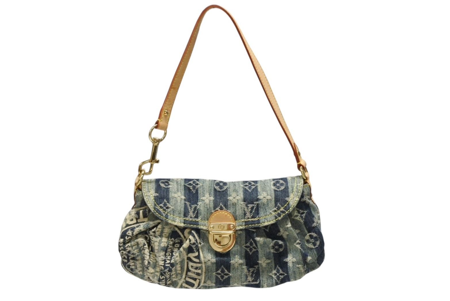 LOUIS VUITTON ルイヴィトン ミニプリーティ レイエ ショルダーバッグ M95333 モノグラムデニム ブルー 4b008373