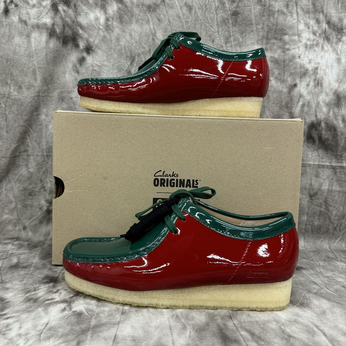 【未使用】Supreme×Clarks/シュプリーム×クラークス【24SS】Patent Leather Wallabee/パテント レザー ワラビー マルチカラー/6