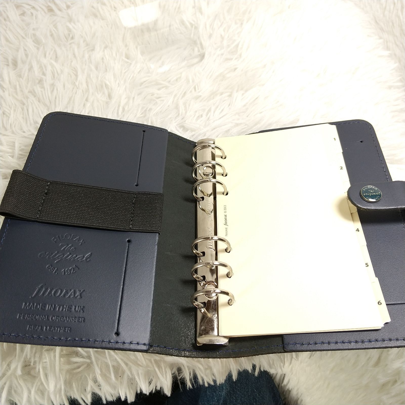 美品 filofax ファイロファックス システム手帳 オリジナルシリーズ バイブル 6穴 ネイビー 022384 |mercariメルカリ官方指定廠商|Bibian比比昂代買代購