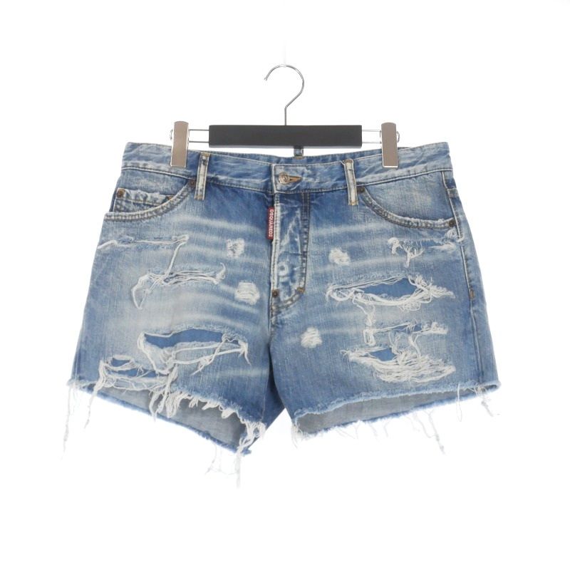 DSQUARED2 デニム　ダメージ加工ショートパンツ 44 ディースクエアード DSQUARED2 23AW ダメージデニム ショート