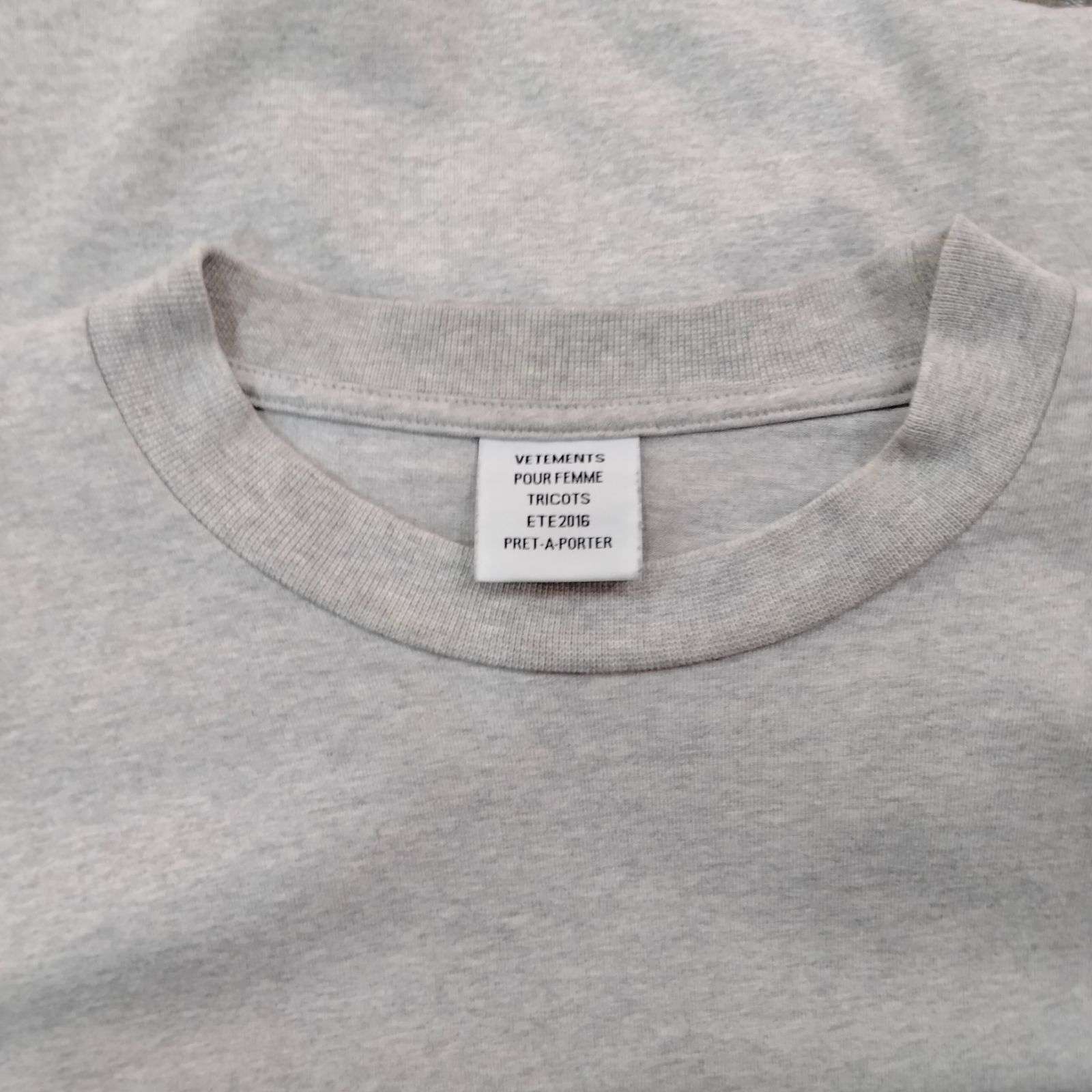 VETEMENTS ヴェトモン 16SS SS16TP14 アームロゴプリントヘビー