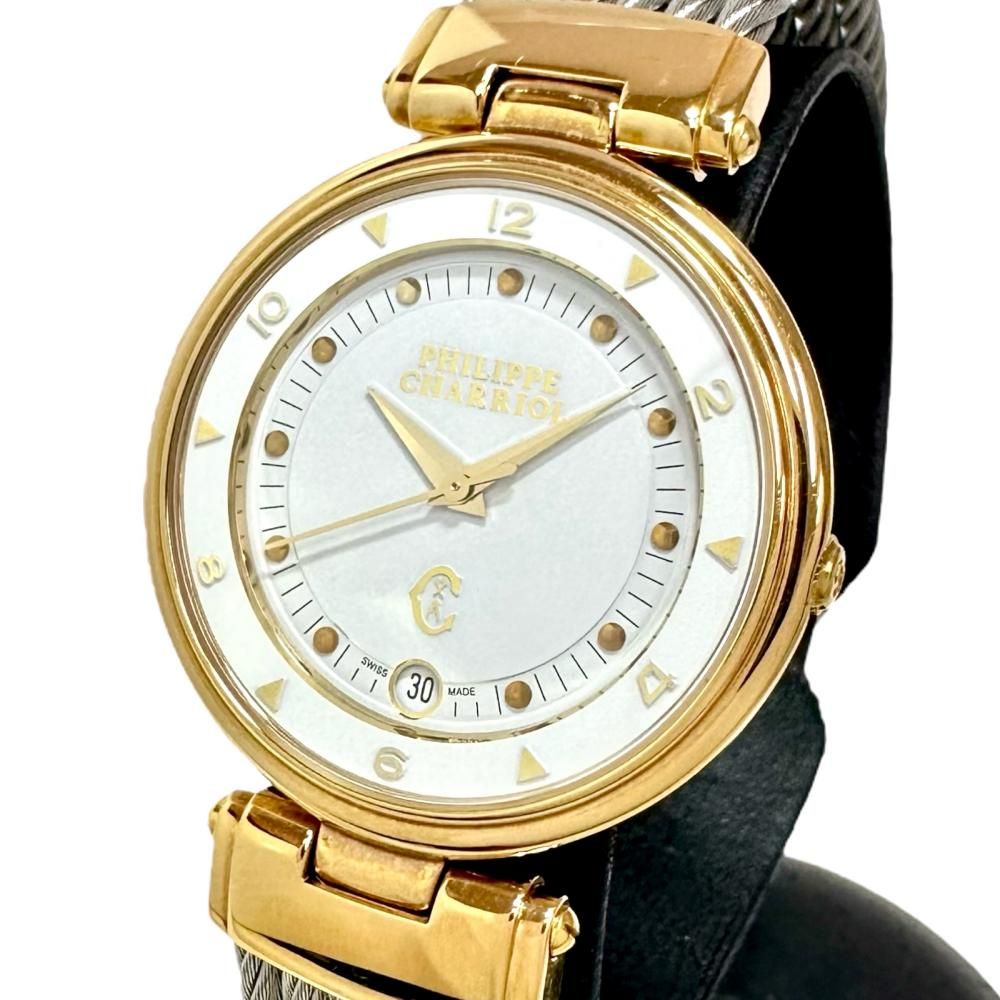 □]PHILIPPE CHARRIOL/シャリオール メンズ クオーツ*