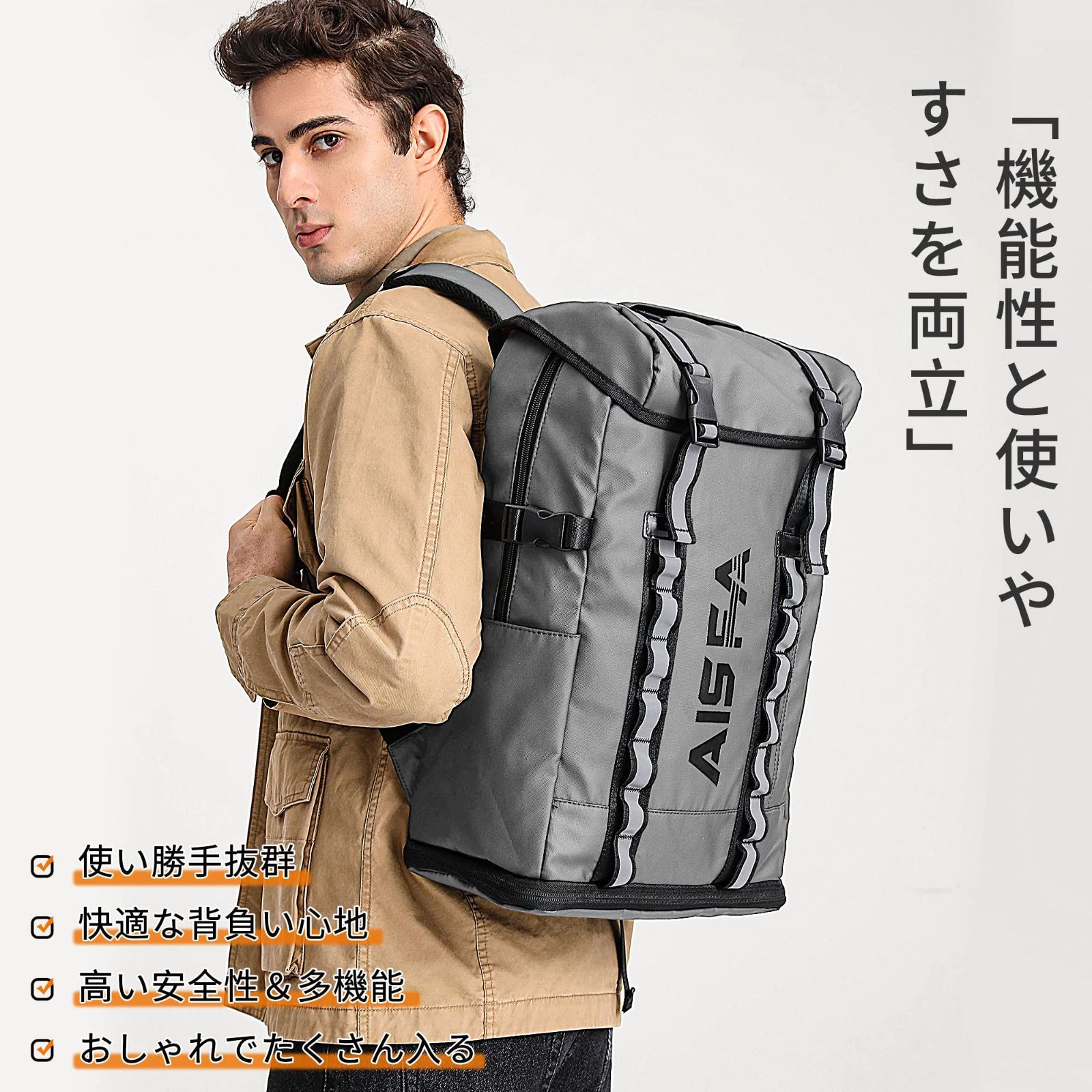 大特価】[AISFA] リュックメンズ リュックサックバックパック スクエア