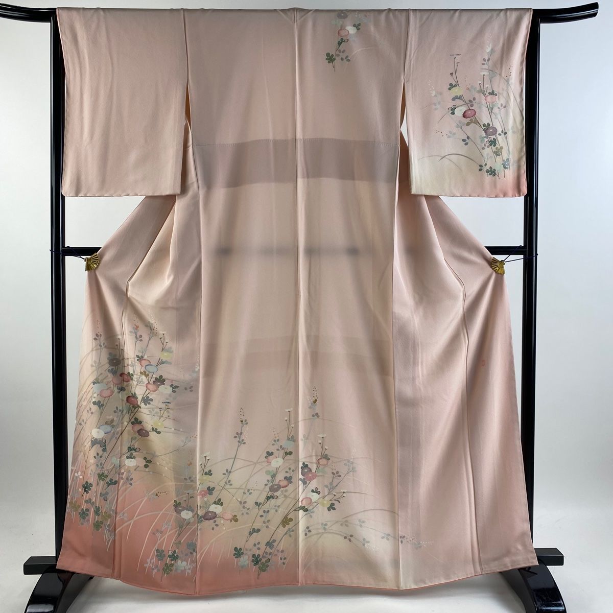 訪問着 身丈163cm 裄丈64cm M 袷 落款 菊 萩 ぼかし 薄ピンク 正絹 美品 秀品 【中古】 - メルカリ