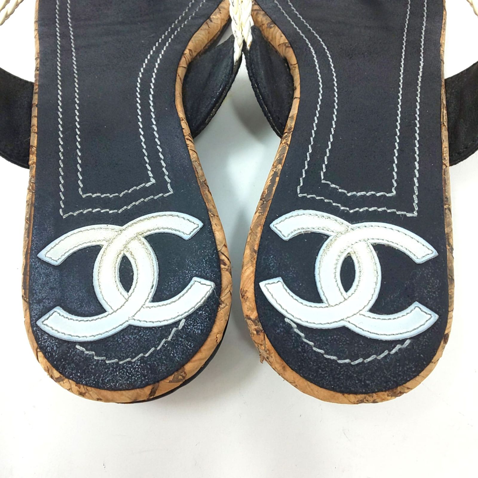 1005A-05 CHANEL シャネル ローヒール サンダル ココマーク