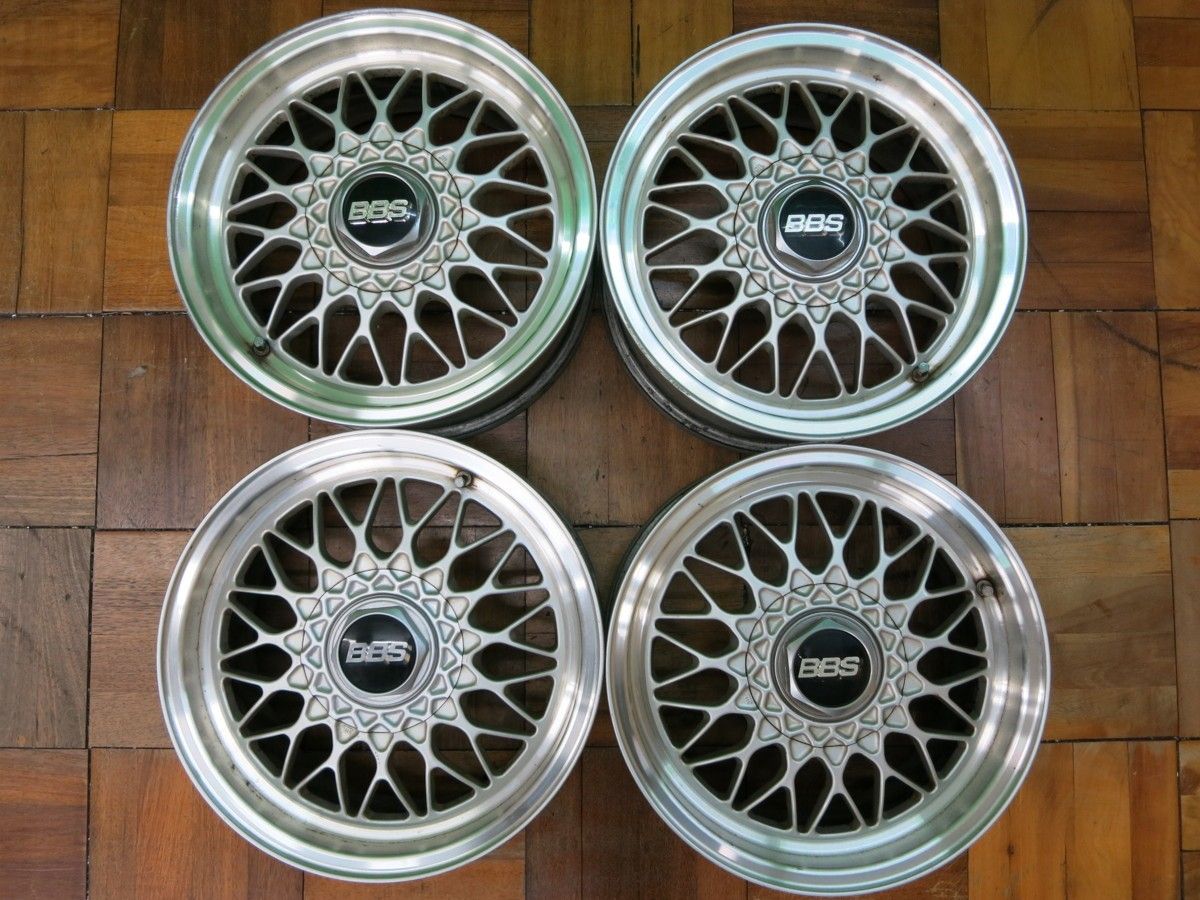 送料無料* 4本価格 当時物 希少☆BBS RS マツダ RX-7 FC3S 純正 OP