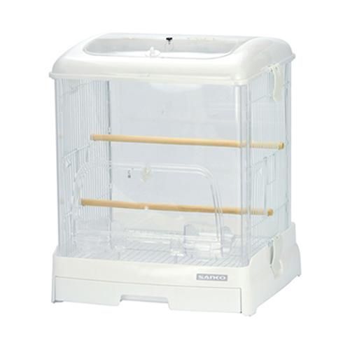 鳥籠 鳥 ケージ 三晃商会 イージーホーム クリアバード ３５ＷＨ ホワイト ３６×３４×４３ｃｍ 鳥かご