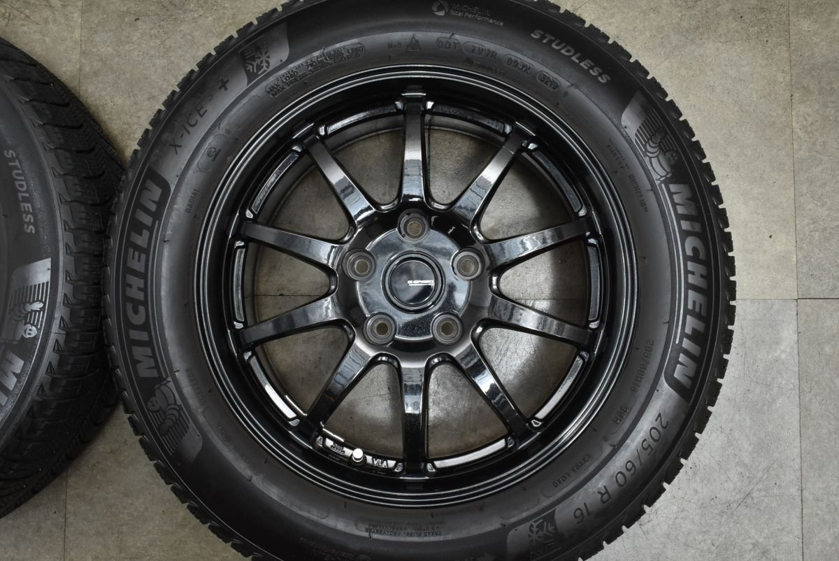 魚のような 程度良好品 Gスピード 16in 6.5J 53 PCD114.3 ミシュラン X-ICE 3 205 60R16 交換用 ノア ヴォクシー ステップワゴン アクセラ
