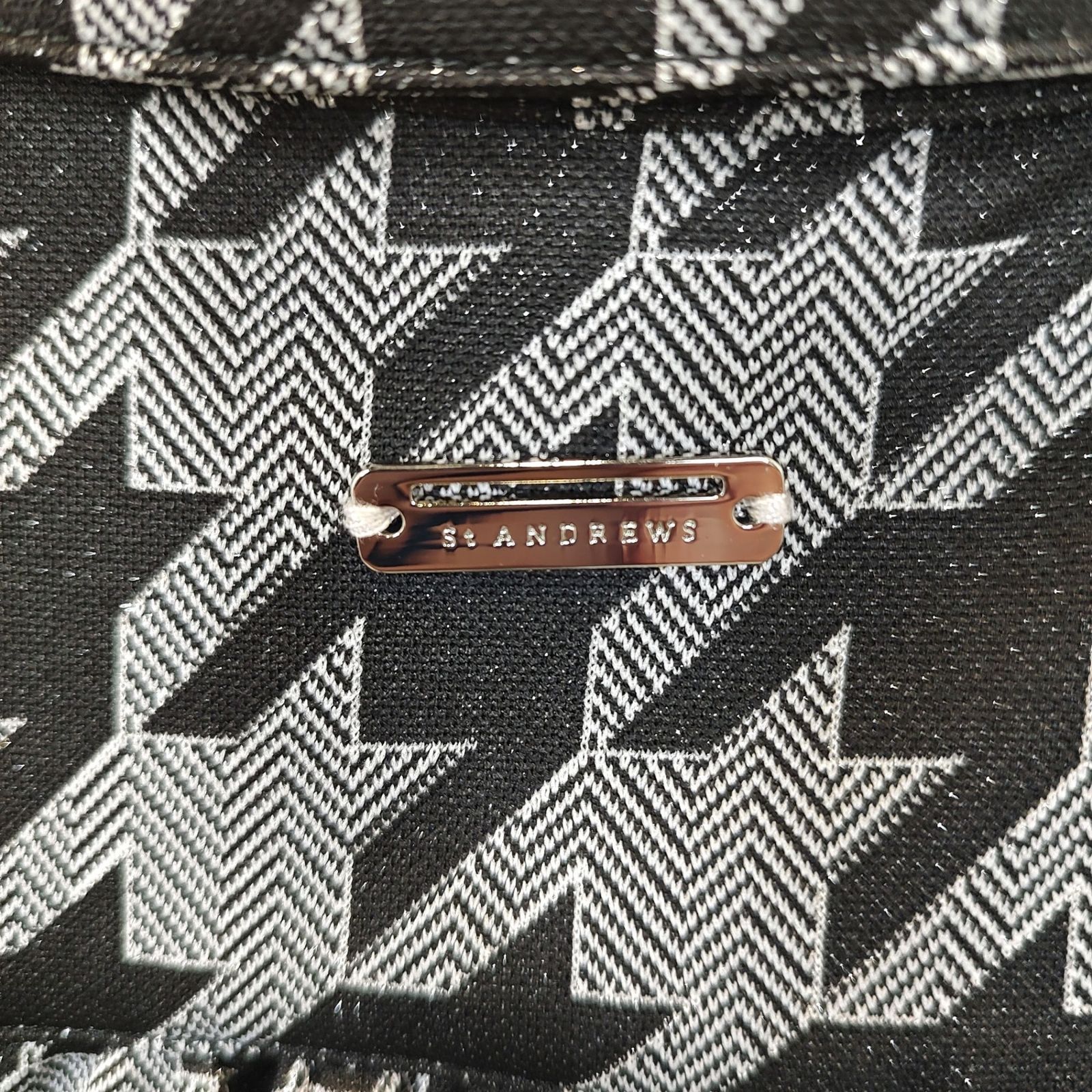 St ANDREW セントアンドリュース ゴルフ 千鳥格子 ラメ ロゴ