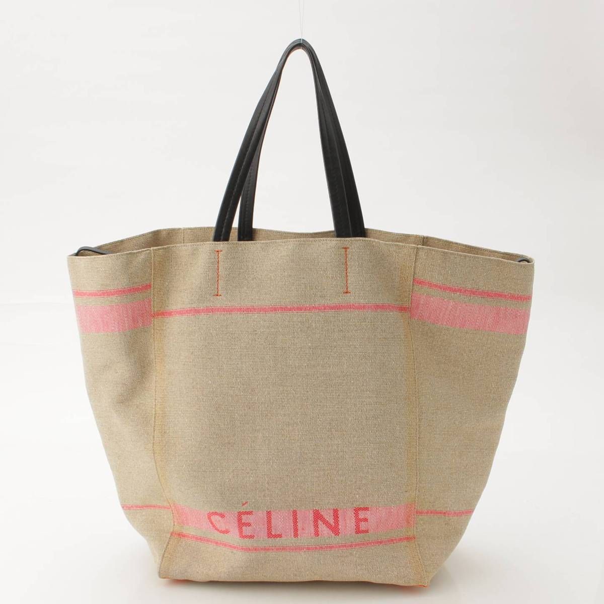 セリーヌ】Celine カバファントム ラージ リネン キャンバス トート 