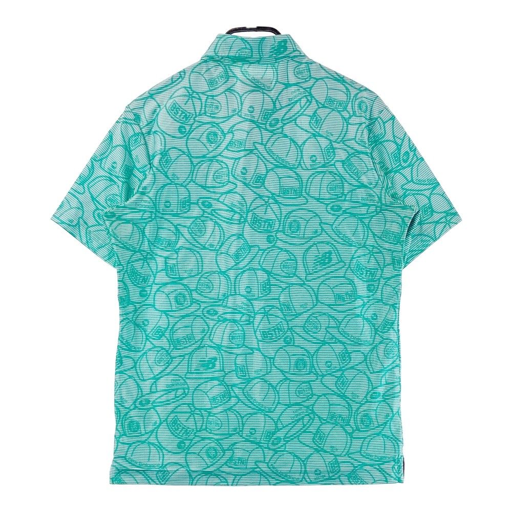 ニューバランス　new balance　総柄　ポロシャツ NEW BALANCE GOLF ニューバランス 半袖ポロシャツ 総柄 イエロー系 4