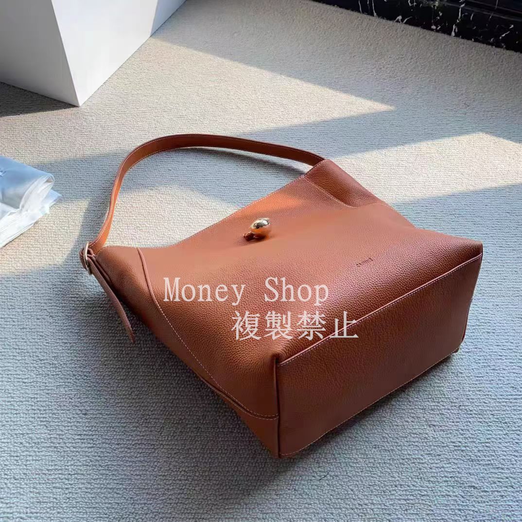 CAFUNE ブラウンハンドバッグ ショルダーバッグ トートバッグ ハンドバッグ バケツバッグ DROP HOBO - メルカリ