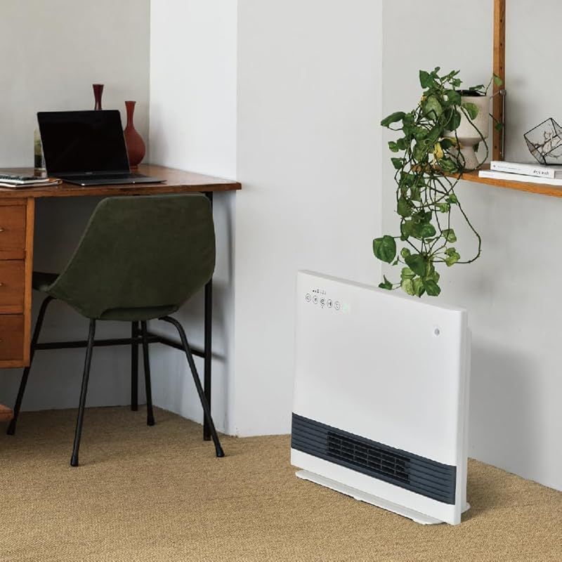 ドウシシャ セラミックヒーター Wセンサー搭載 温度センサー付 人感センサー付 パネル 運転切替2段階 送風 転倒OFFスイッチ サーモスタット ホワイトCHZ-1210JWH 0