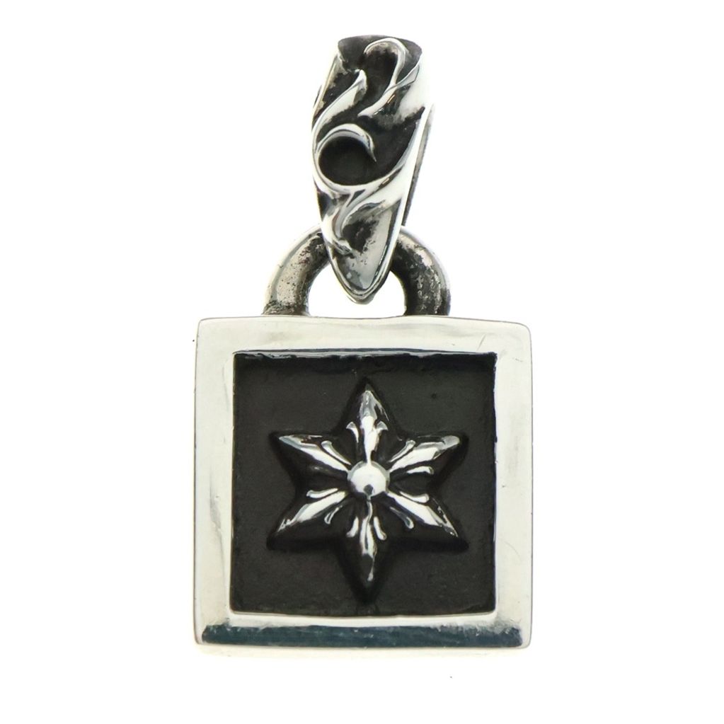 CHROME HEARTS クロムハーツ FRAMED STAR フレームドスター チャーム ネックレストップ シルバー