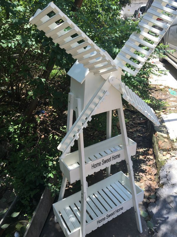 フラワーラック 風車 モチーフ 装飾品 アート おしゃれ かわいい ガーデニング 庭 インテリア ギフト プレゼント オーナメント プランター