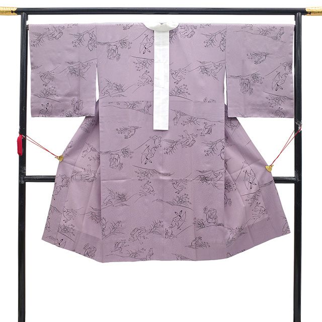 鳥獣戯画 長襦袢 シルック 長襦袢 洗える 反物 フルオーダー 人気柄再入荷 東レ