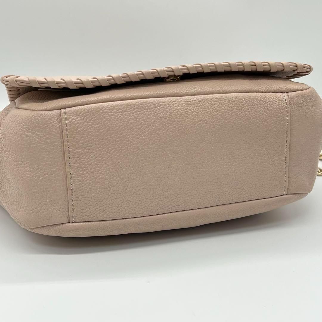 【美品】ToryBurch マリオン ハンドバッグ 2way ピンクベージュ 美品】ToryBurch マリオン ハンドバッグ 2way ピンクベージュ
