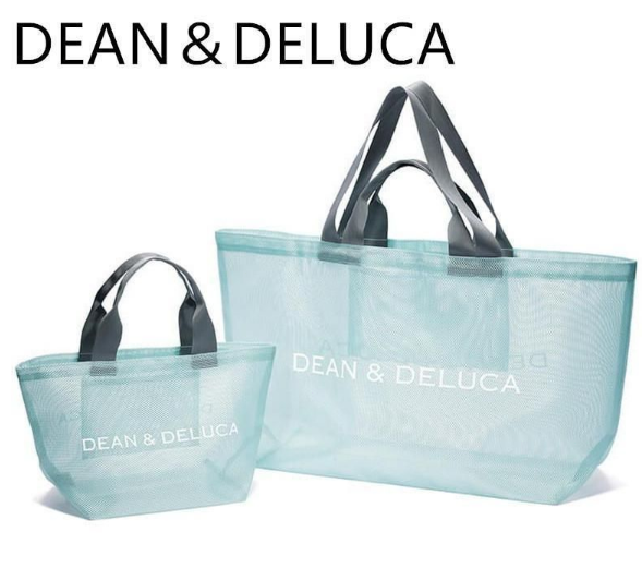 限定2点セット DEAN＆DELUCA ディーン＆デルーカ 夏限定 メッシュ トートバッグ S/Lサイズピンク シーグリーン 海 プール お盆 人気 旅行 送料無料