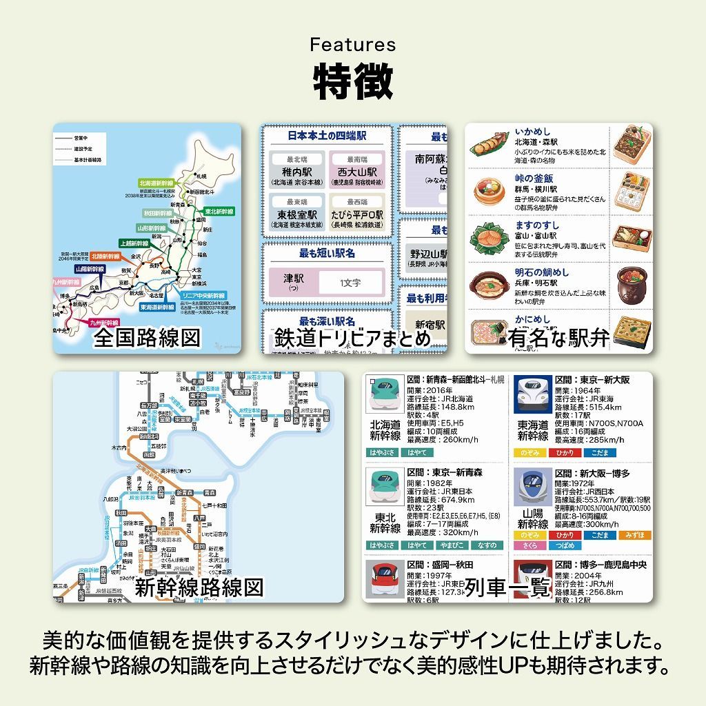 下敷き 路線図・新幹線 A4(21×29.7cm) 角丸・両面タイプ 書きやすい