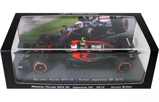 ミニカー 1|43 McLaren Honda MP4-30 Japanese GP 2015 Mobil 22 ブラック×レッド SCS157