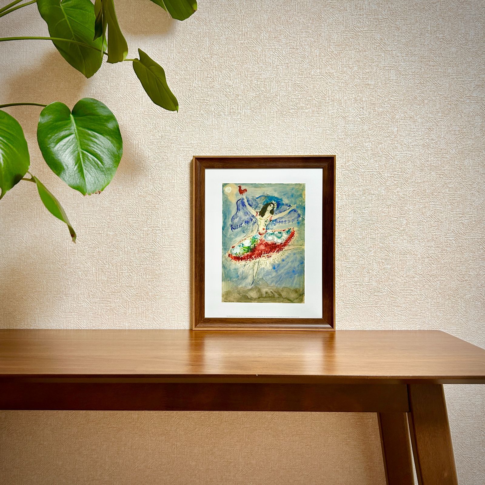 Marc Chagall、La Lune noire、超希少画集より、新品額装付 新品☆額縁付アートポスター☆マルク・シャガール☆Marc Chagall