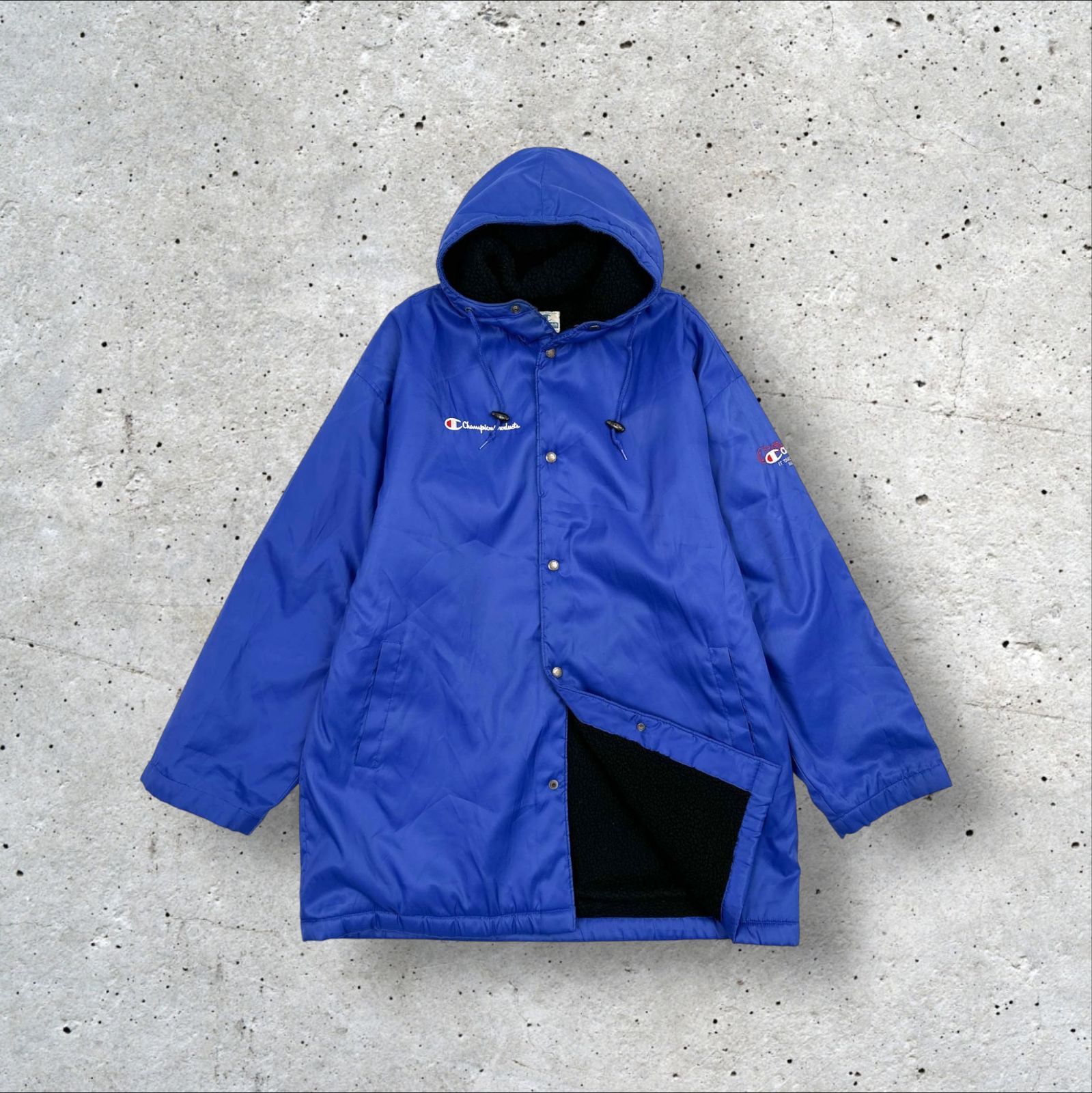 80s ヴィンテージ Champion products 裏ボア 中綿入り フード