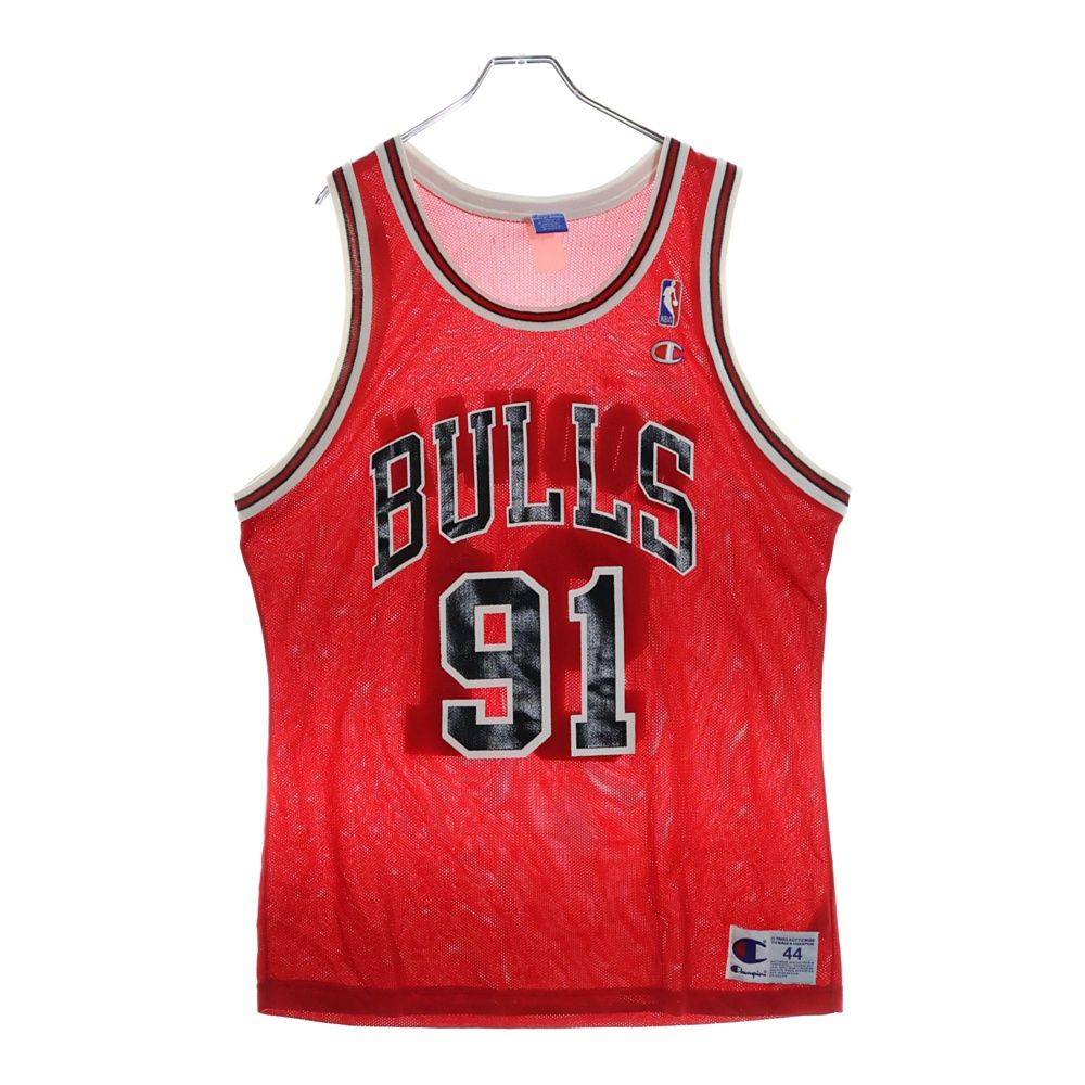90sチャンピオンUSA製　シカゴブルズ デニスロッドマン　バスケタンク 44 CHAMPION (チャンピオン) BULLS RODMAN 91 シカゴブルズ デニス