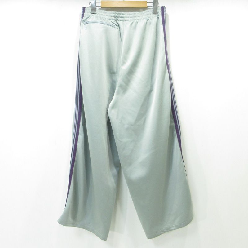 三重本店 Needles ニードルス H.D. TRACK PANT ヒザデルトラックパンツ パピヨン刺繍ワイドイージーパンツ QV311 グレー サイズ S 107