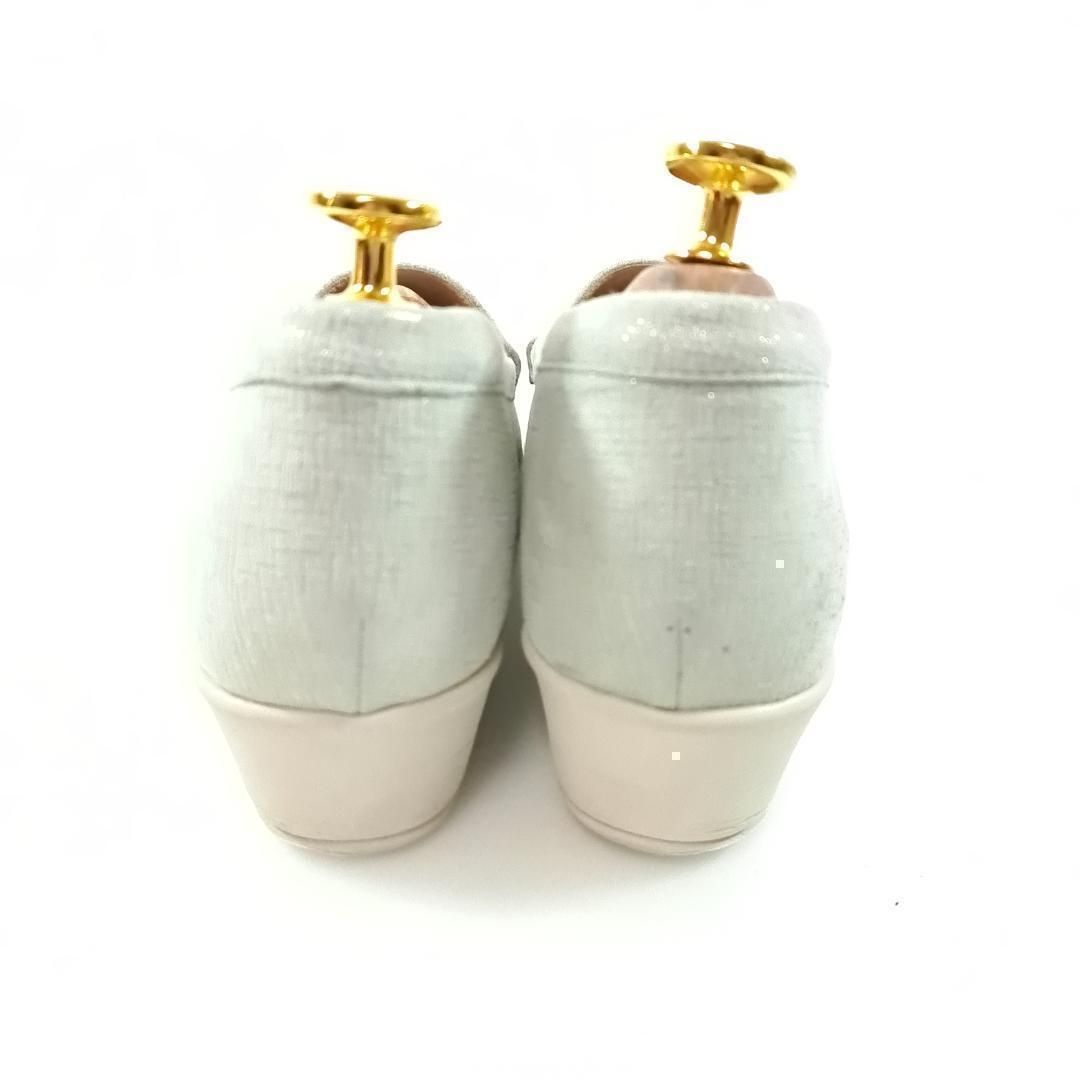 美品 PISAZ ピサ パンプス ラメ コンフォート ヌバック 歩きやすい 軽い 美品 PISAZ ピサ パンプス ラメ コンフォート 23.5cm ヌバック
