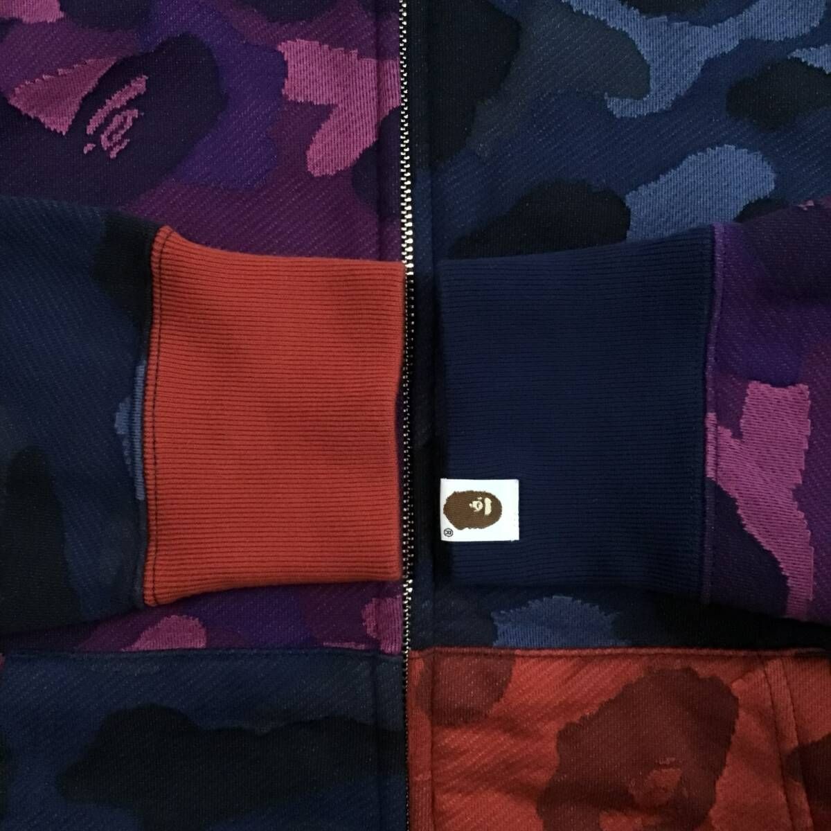 ジャガードカモ Crazy パーカー Lサイズ Jacquard camo BAPE full zip  