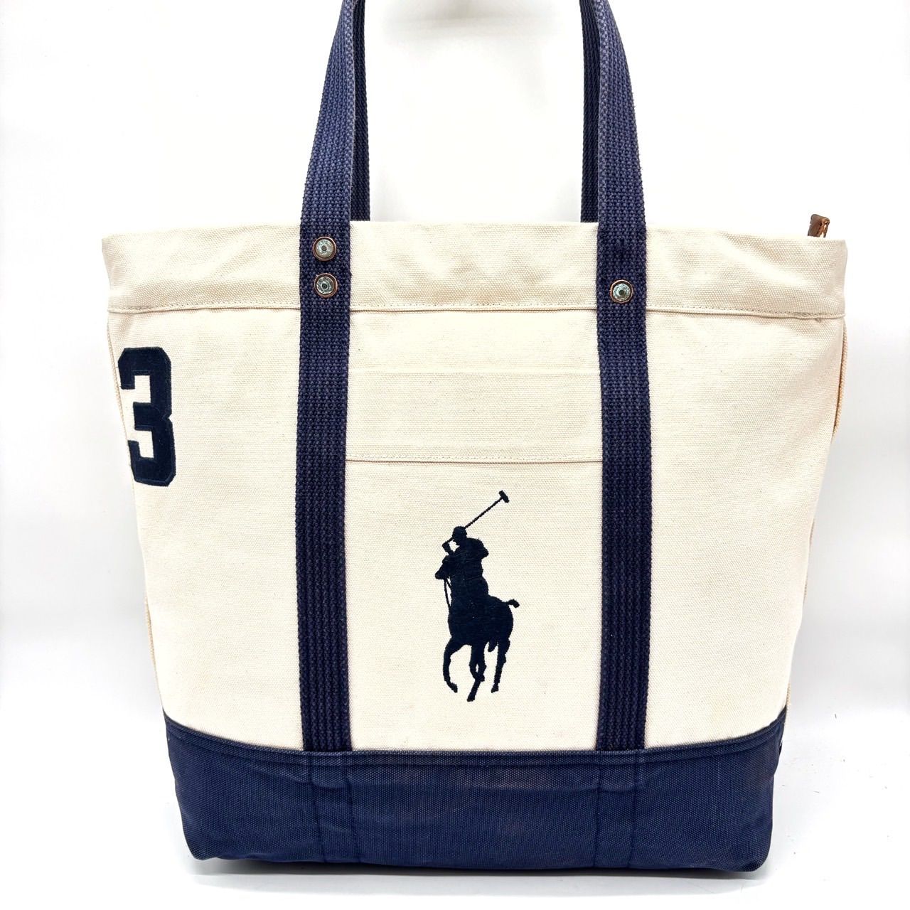 良品】 Ralph Lauren ラルフローレン トートバッグ ホースロゴ 