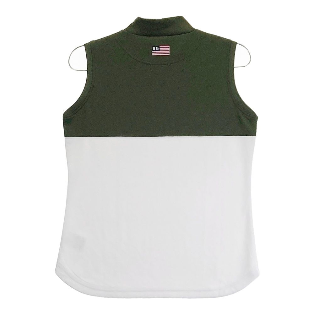 サイズ M BRIEFING GOLF ブリーフィング ハイネック ノースリーブシャツ カーキ系 240101532686 ゴルフウェア レディース ストスト