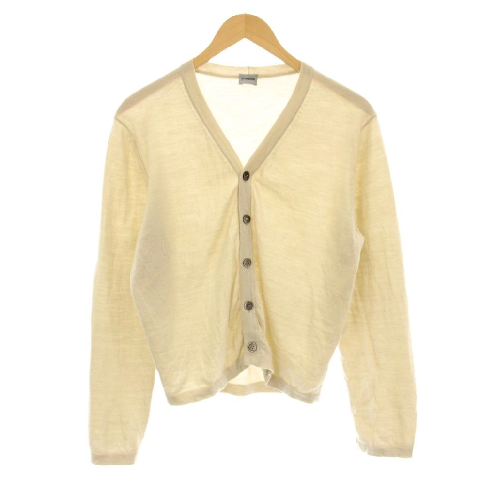 JIL SANDER(ジルサンダー) ウール シルク トップ ワンボタン ニット カーディガン 754078 WY220748 34(XS程度) ブラック 薄手 JIL SANDER(ジルサンダー) Wool Silk Top One Button Knit
