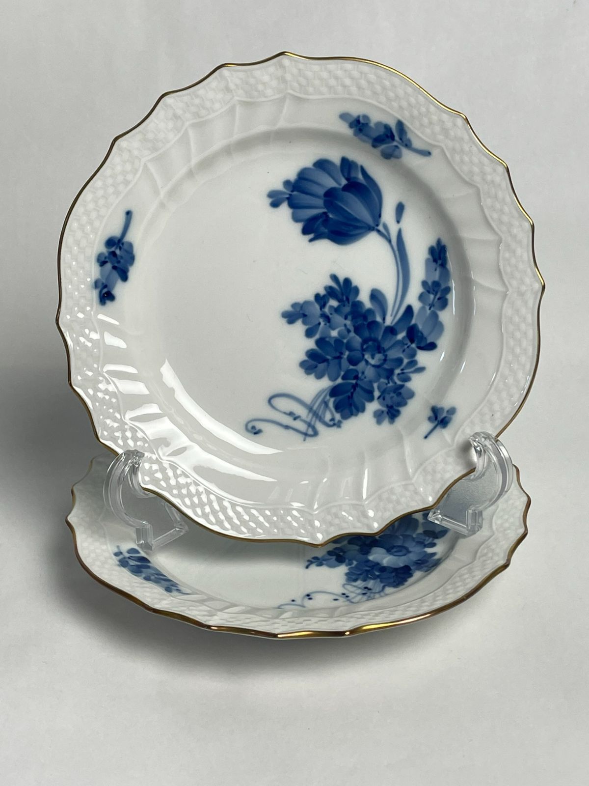 ロイヤルコペンハーゲン ブルーフラワー カーブ【金彩】ケーキ皿x2枚