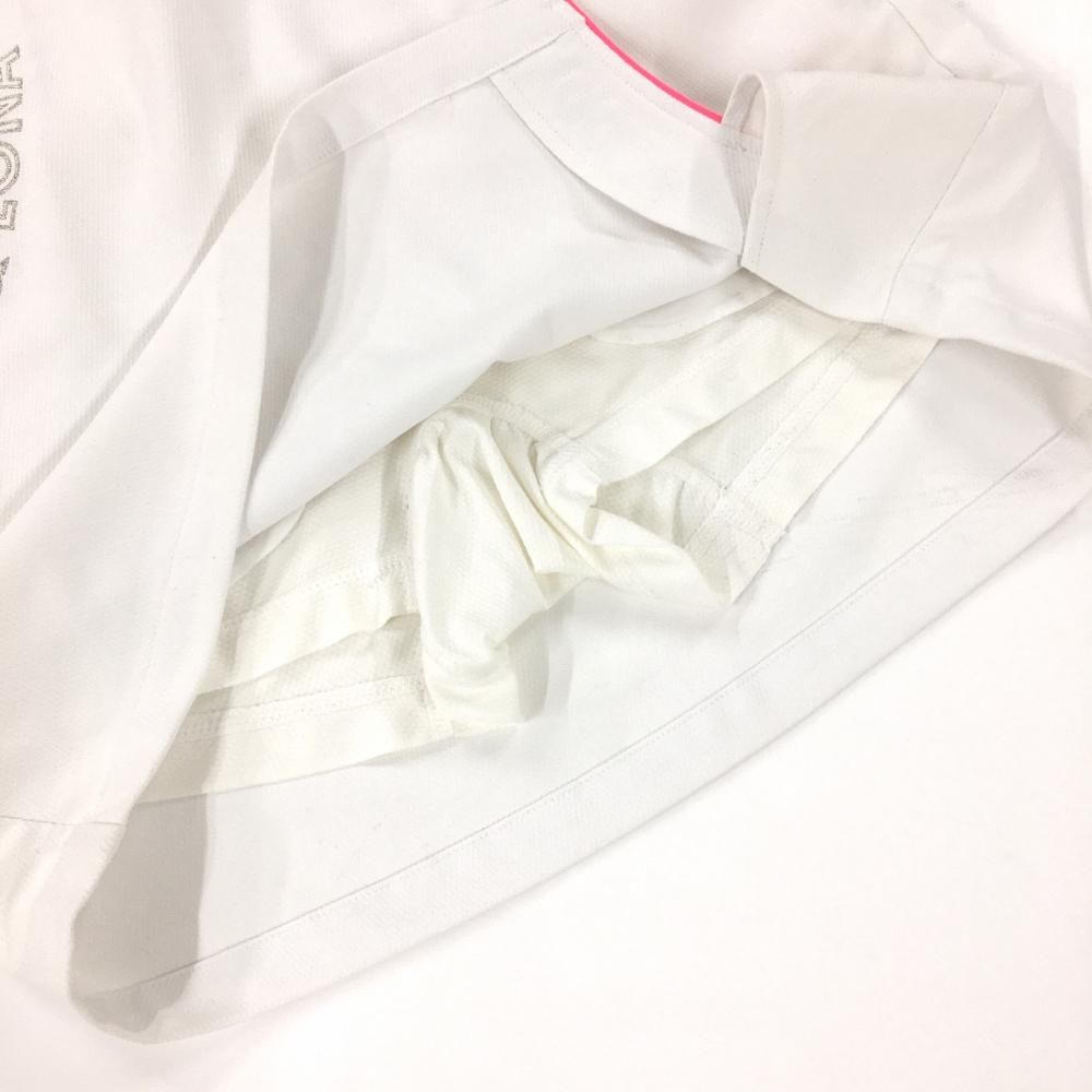 MARK&amp;LONA - 【美品】マークアンドロナ スカート 白×蛍光ピンク スカル 内側インナーパンツ レディース 36(S) ゴルフウェア 2024年モデル MARK＆LONA 美品】マークアンドロナ スカート 白×蛍光ピンク スカル 内側