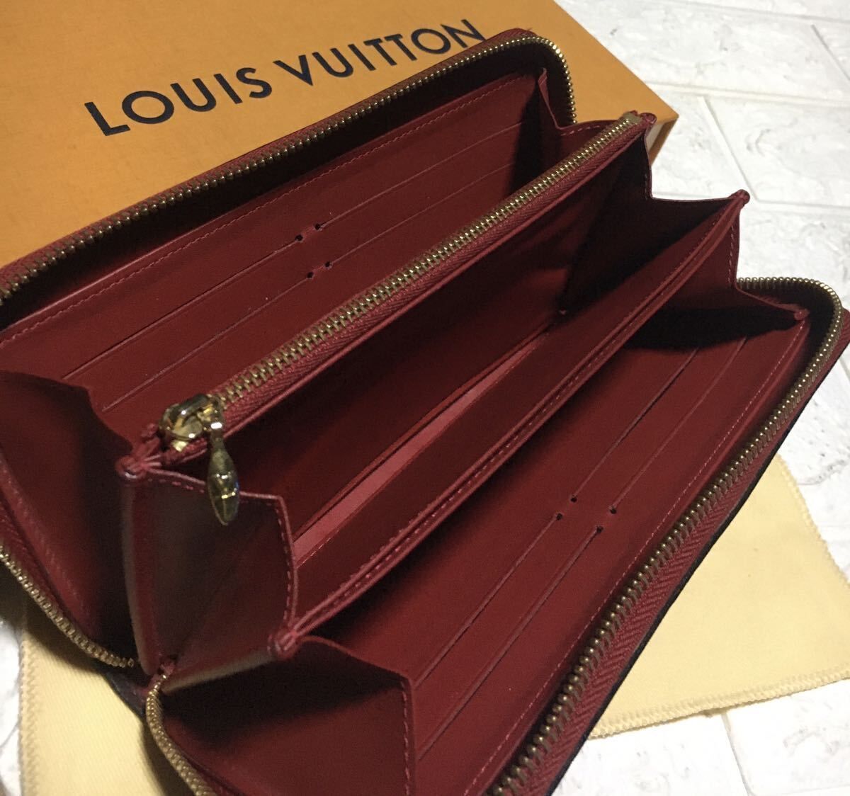 中古】正規品 LV ルイヴィトン ヴェルニ メンズ ラウンドファスナー 長 
