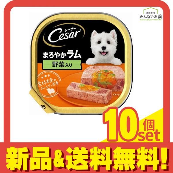 シーザー トレイ まろやかラム 野菜入り ふわふわローフタイプ 100g 10個セット