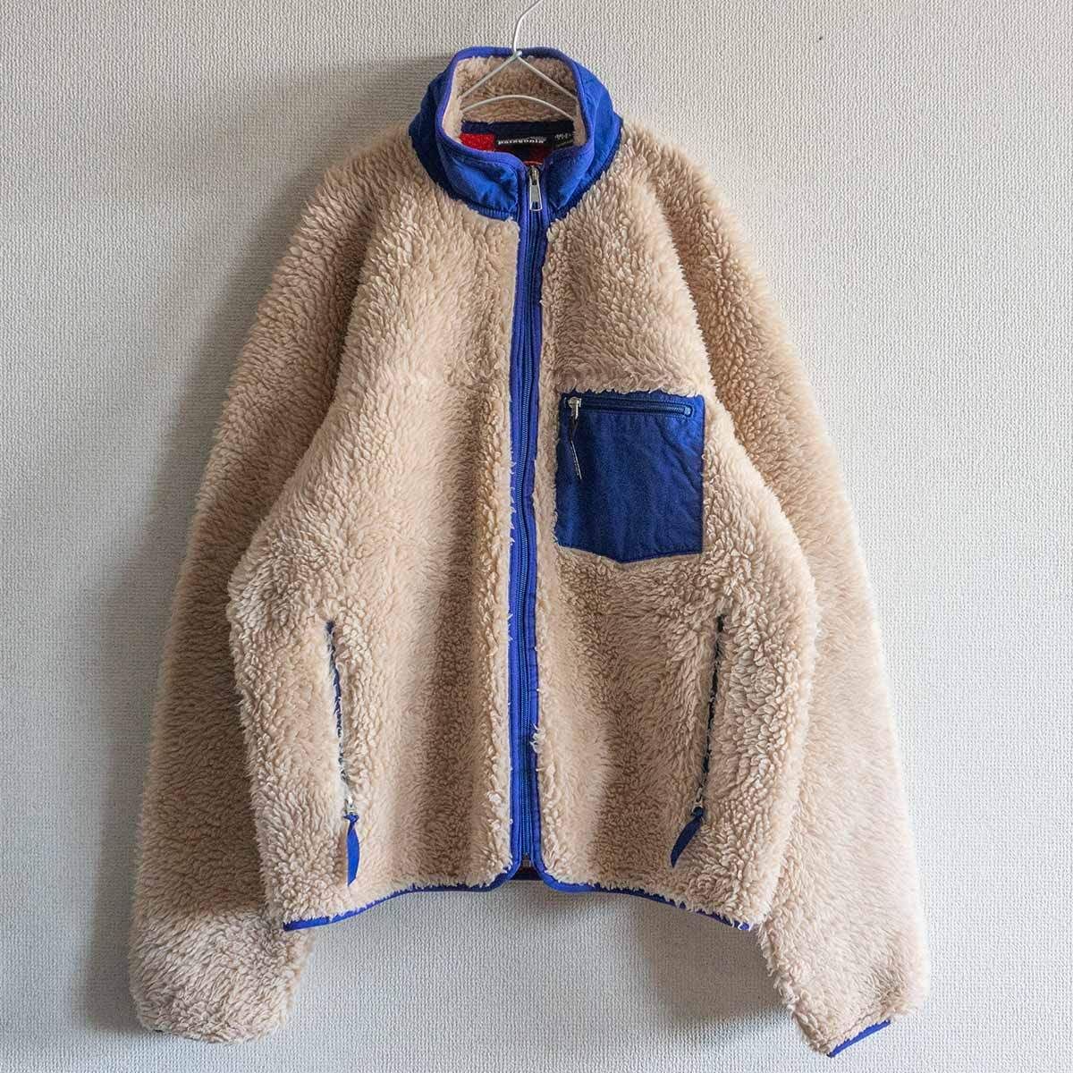 【希少/USA製】PATAGONIA【クラシック レトロ カーディガン】M パタゴニア 00s レトロX フリース ジャケット ナチュラル 25010574