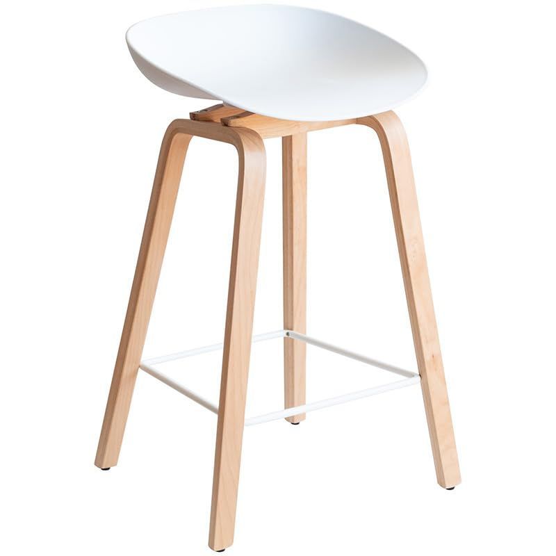 宮武製作所 カウンターチェア ピアット 天然木 北欧 幅49×奥行40×高76.5cm KNC-K220-WH ホワイト