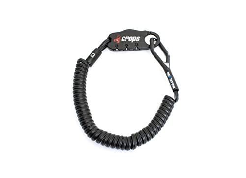 ブラック クロップス(crops) 形状記憶ケーブル 自転車ロック Q-BIRO (キューバイロ) | 2mmダブル×1800mm 3桁ダイヤル CP-SPD04-BR-01 (ブラック)