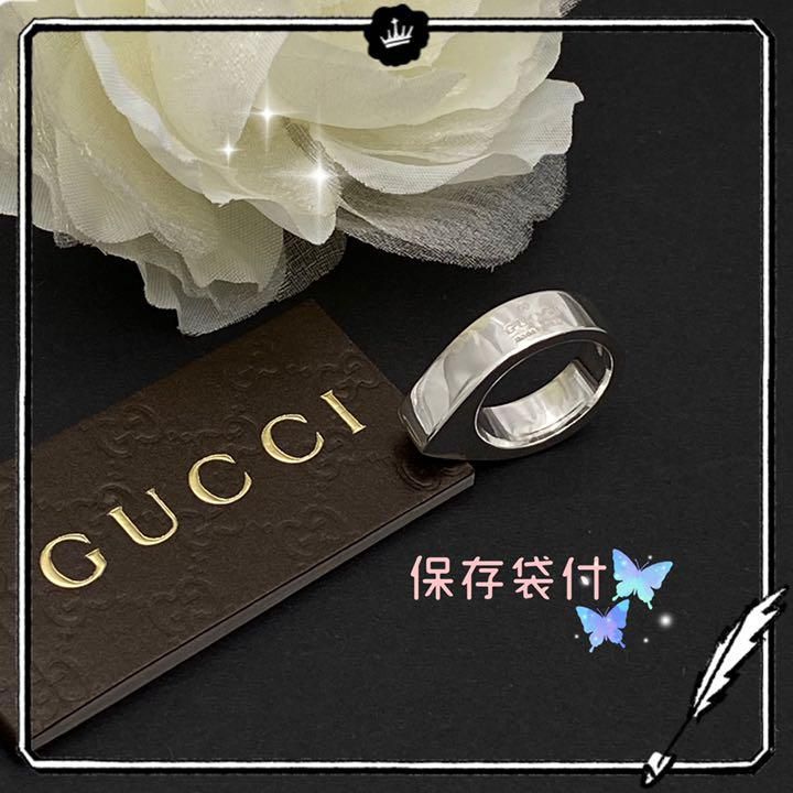 グッチ　シルバーリングリング　保存袋付 GUCCI シルバーリング 保存袋付き