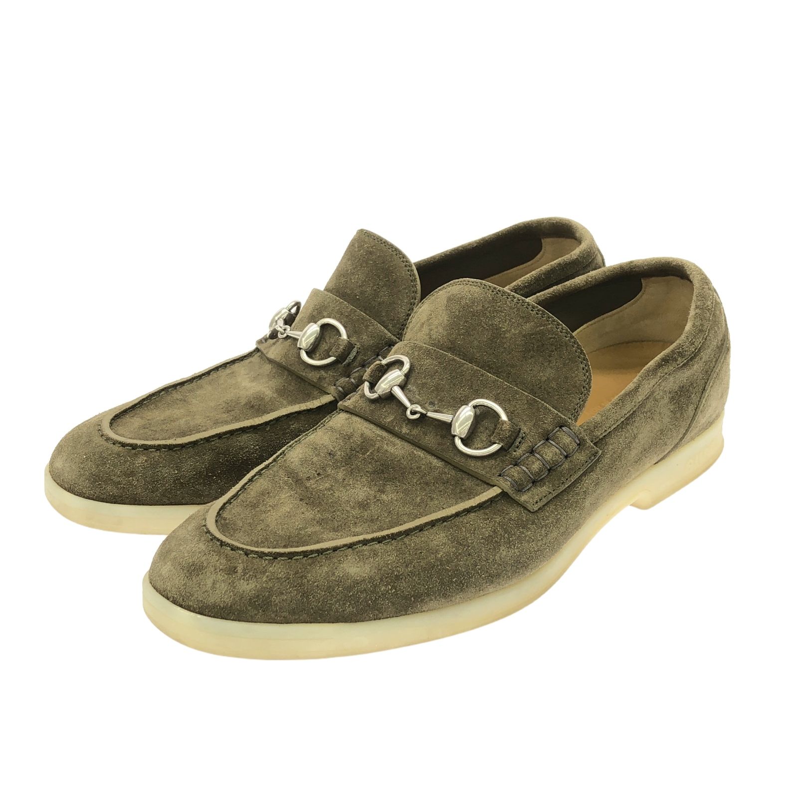 グッチ GUCCI ローファー ローファー ベージュ スウェード ローファー メンズ Used B